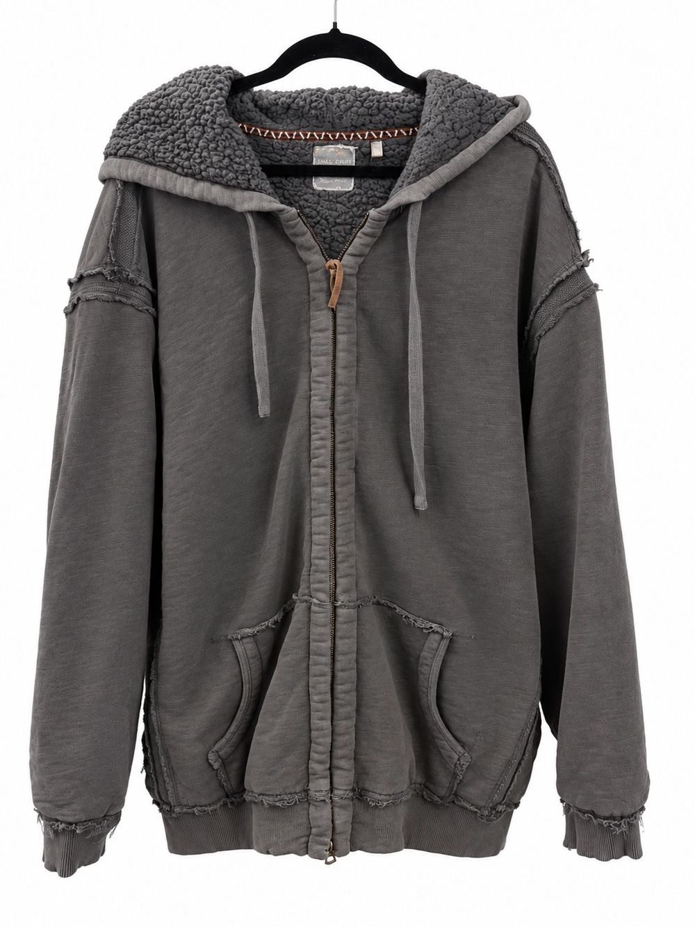 True Grit Daybreak Zip Hood Jacket 3X Big Sherpa Lined Distressed Hoodie